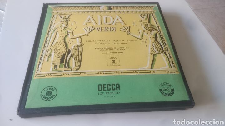 Disques de vinyle: BOX-AIDA -VERDI.LPS NUEVOS SIN USO.