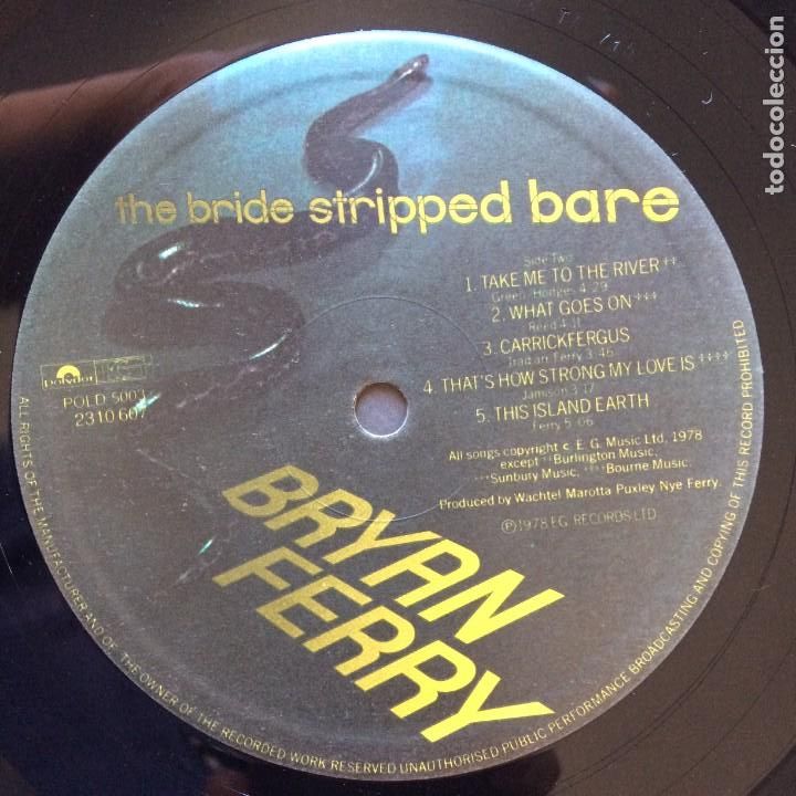 Discos de vinilo: Bryan Ferry &ndash; The Bride Stripped Bare SCANDINAVIA 1978 POLYDOR - Foto 6