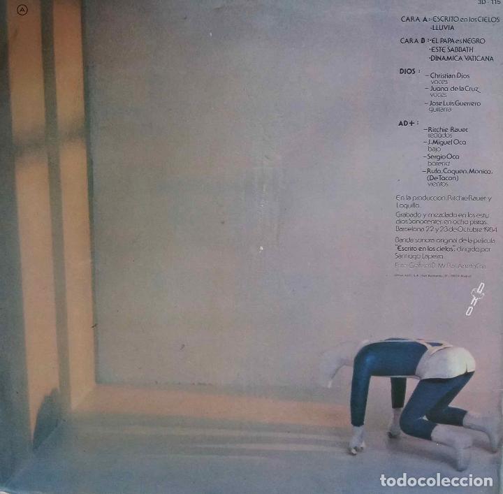 Discos de vinilo: DIOS, ESCRITO EN LOS CIELOS - MAXI SINGLE DE VINILO - Foto 2