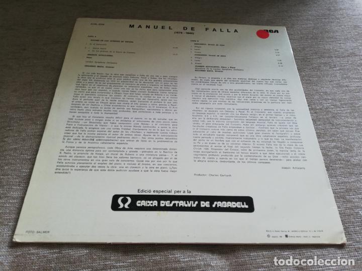 Discos de vinilo: Manuel de Falla-noches en los j&aacute;rdines de Espa&ntilde;a - Foto 2