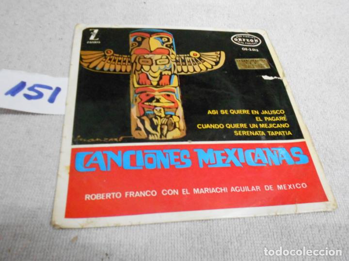 Dischi in vinile: ANTIGUO SINGLE - ROBERTO FRANCO CON EL MARIACHI AGUILAR DE MEXICO
