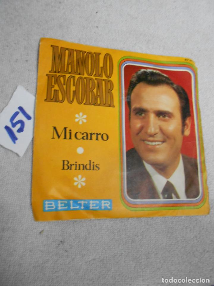 Discos de vinilo: ANTIGUO SINGLE - MANOLO ESCOBAR - Foto 1