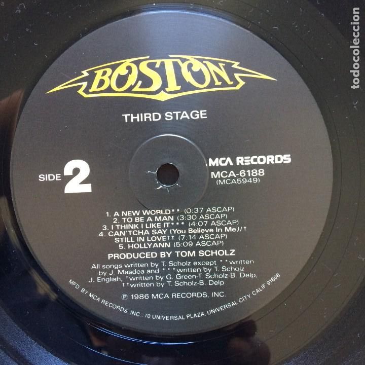 Discos de vinilo: Boston &ndash; Third Stage USA 1986 MCA RECORDS* - Foto 7