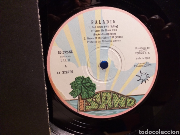 Discos de vinilo: PALADIN ESPA&Ntilde;A ISLAND 1971 PROG - Foto 2
