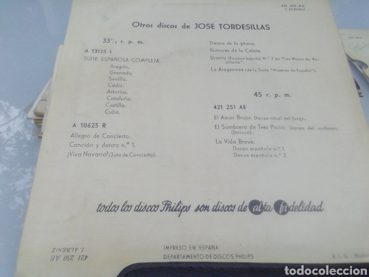Discos de vinilo: Jos&eacute; Tordesillas al piano. single. - Foto 2