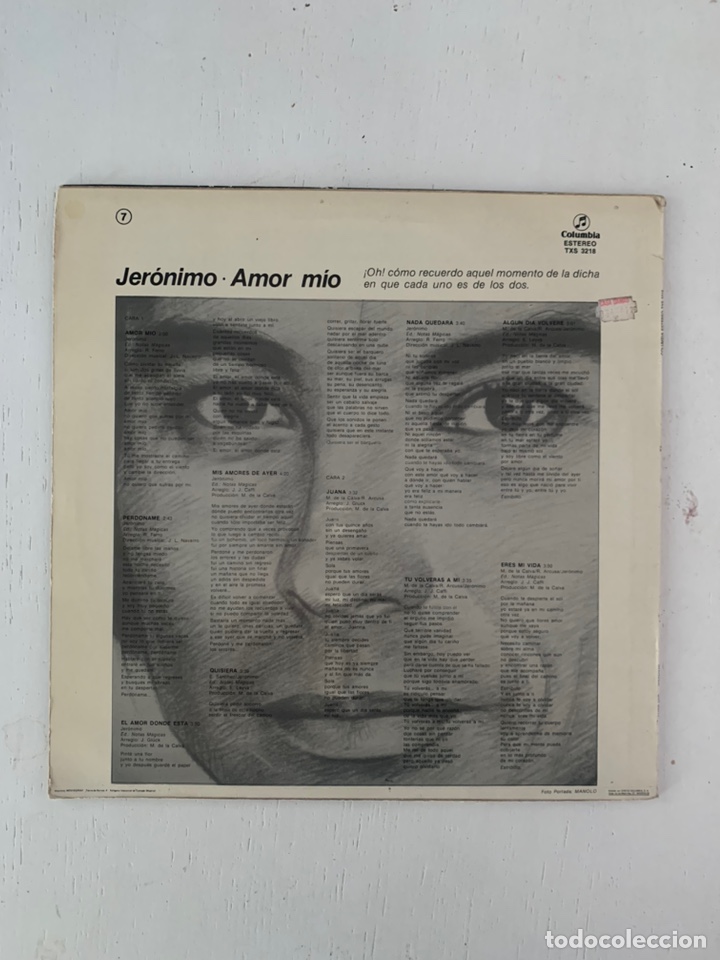 Discos de vinilo: JER&Oacute;NIMO- AMOR M&Iacute;O - Foto 2