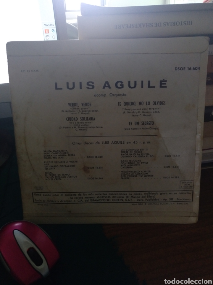Discos de vinilo: Luis Aguile ep Ode&oacute;n - Foto 2