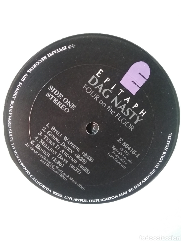 Discos de vinilo: DAG NASTY Original 1992 Lp Epitaph Records - Foto 5