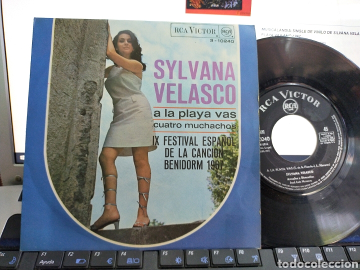 Discos de vinilo: Sylvana Velasco single a la playa vas 1967 - Foto 1