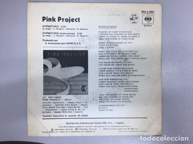 Discos de vinilo: Pink project - Hypnotized (single promo 1 cara) - Foto 2