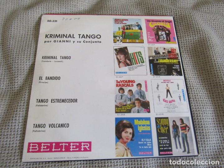 Discos de vinilo: Gianni y su Conjunto - Kriminal Tango Ep 7” Belter 50.321 - Foto 2 - 210228621