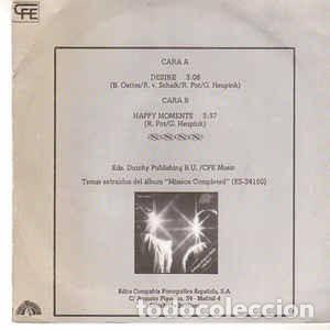 Discos de vinilo: Future World Orchestra - Desire = Deseo (7&rdquo;, Single) Label:CFE, CFE Cat#: E-34.589, E-34589 - Foto 2