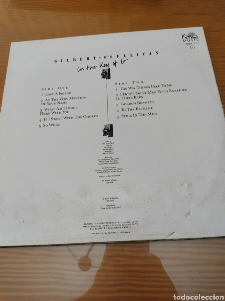 Discos de vinilo: Disco vinilo LP GILBERT OSULLIVAN - Foto 2