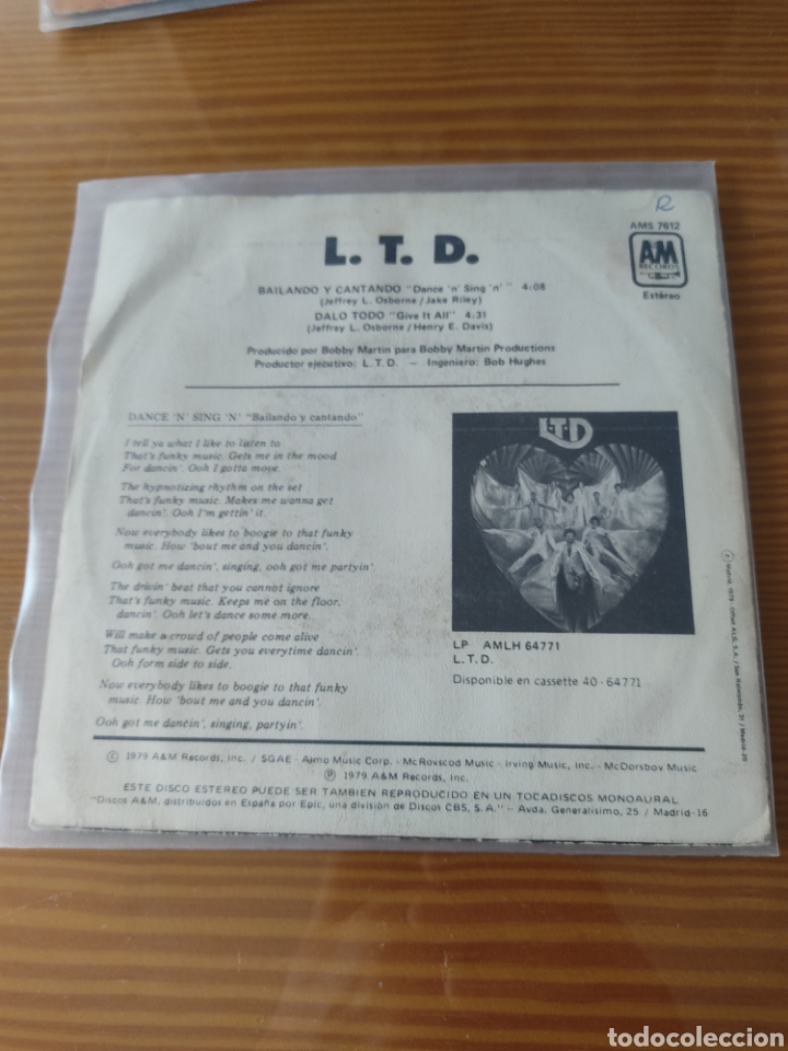 Discos de vinilo: Disco vinilo single L.T.D. - Foto 2