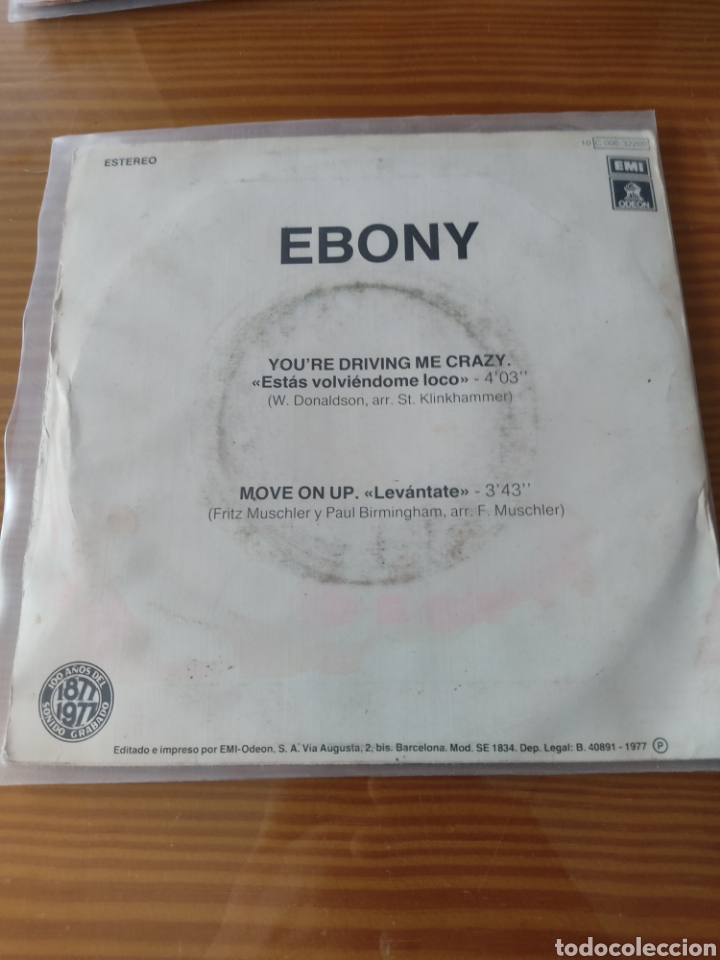 Discos de vinilo: Disco vinilo single EBONY - Foto 2