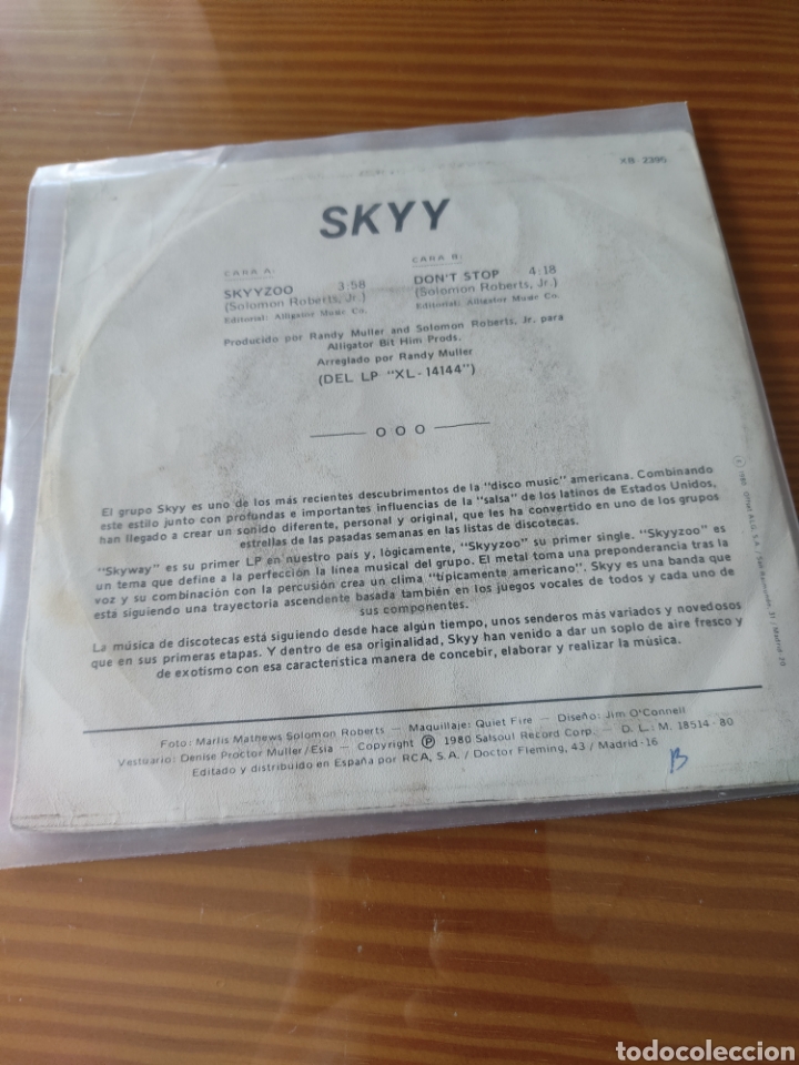 Discos de vinilo: Disco vinilo single SKY, SKYYZOO - Foto 2