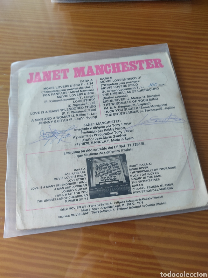 Discos de vinilo: Disco vinilo single JANET MANCHESTER - Foto 2