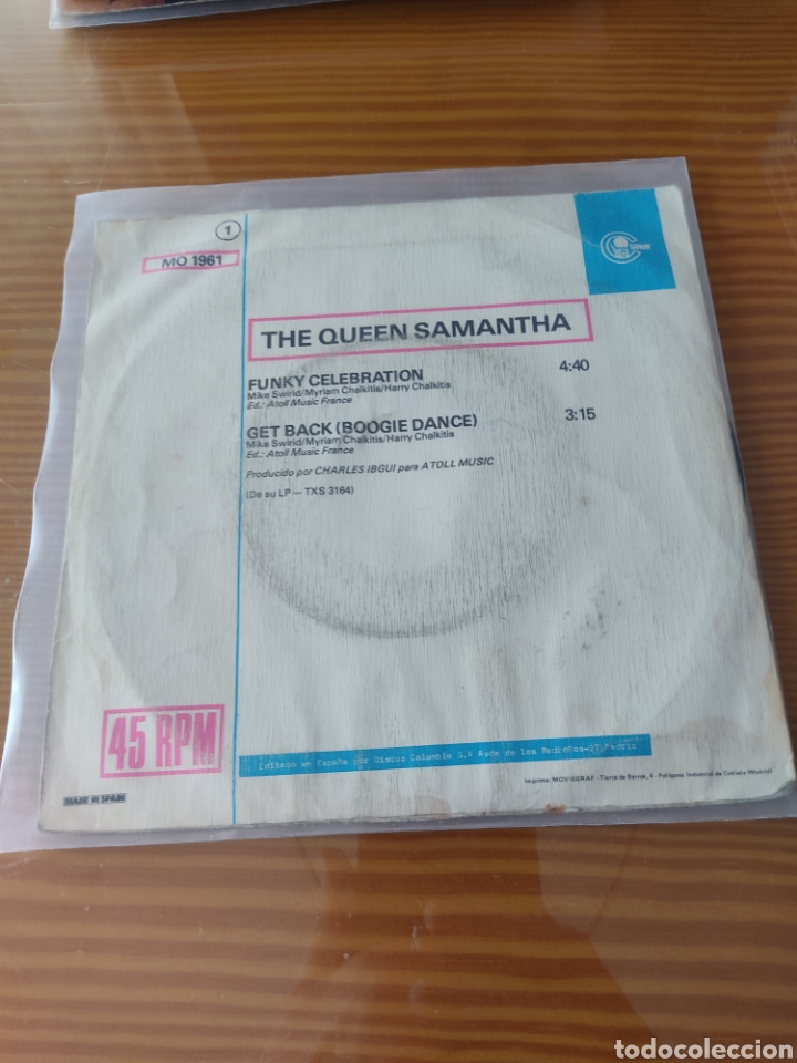 Discos de vinilo: Disco vinilo single THE QUEEN SAMANTHA - Foto 2