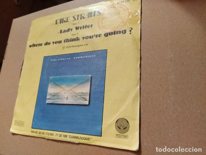 Discos de vinilo: DIRE STRAITS, LADY WRITER - SINGLE 1979 spa - Foto 2