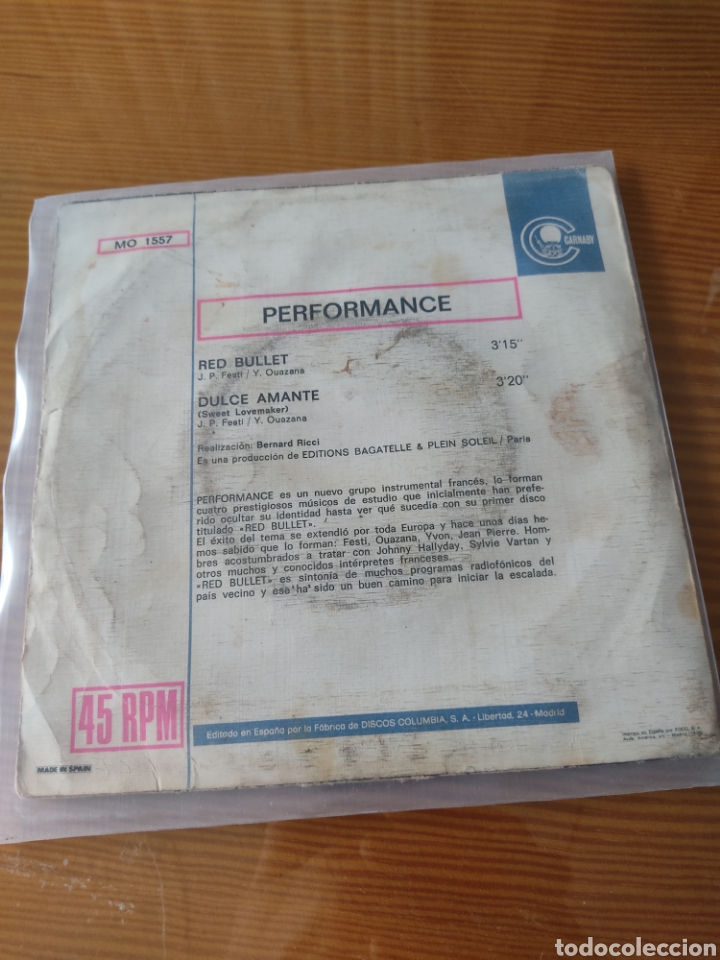Discos de vinilo: Disco vinilo single PERFORMANCE - Foto 2