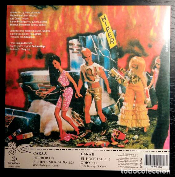 Discos de vinilo: ALASKA Y LOS PEGAMOIDES &rdquo;Horror en el hipermercado&rdquo; single - Foto 2