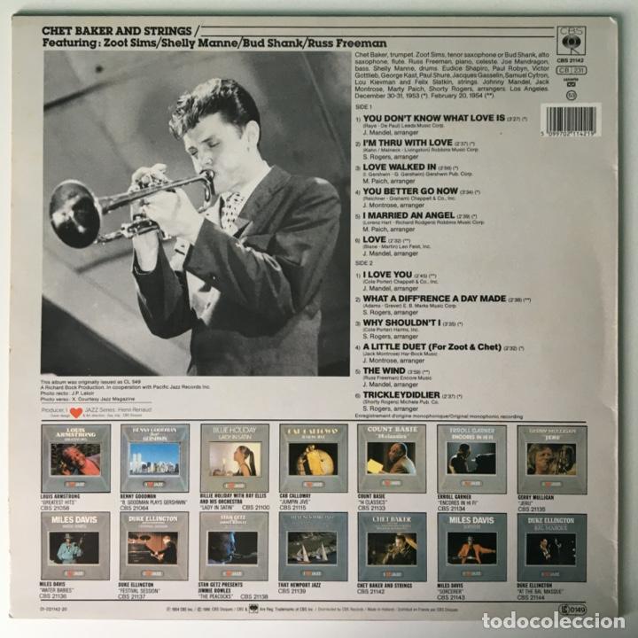 Discos de vinilo: Chet Baker &ndash; Chet Baker And Strings, Netherlands 1986 CBS - Foto 2