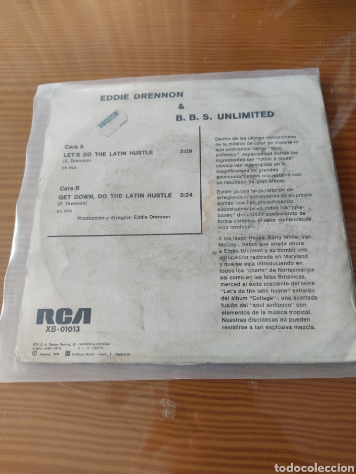 Discos de vinilo: Disco vinilo single EDDIE DRENNON - Foto 2