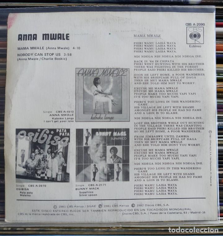 Discos de vinilo: Anna Mwale - Mama Mwale (7&rdquo;, Single) - Foto 2