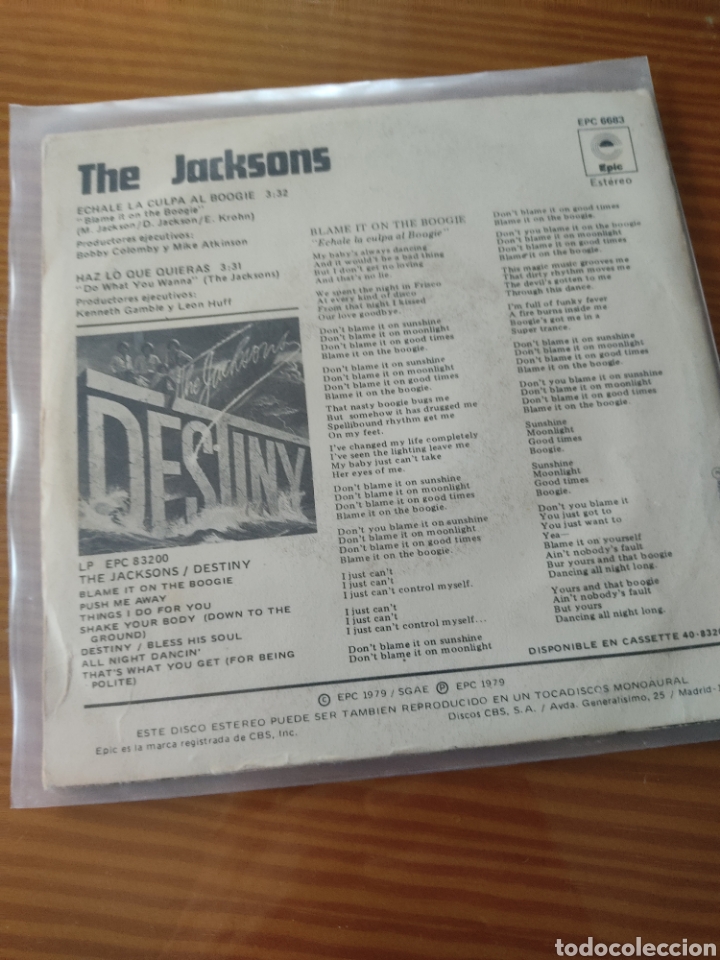 Discos de vinilo: Disco vinilo single THE JACKSONS - Foto 2
