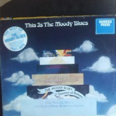 Discos de vinilo: THE MOODY BLUES - THIS IS THE MOODY BLUES 2 LPS 1975 GATEFOLD. Lote 210357392