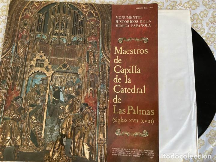 Discos de vinilo: LP MAESTROS DE CAPILLA DE LA CATEDRAL DE LAS PALMAS - Foto 1