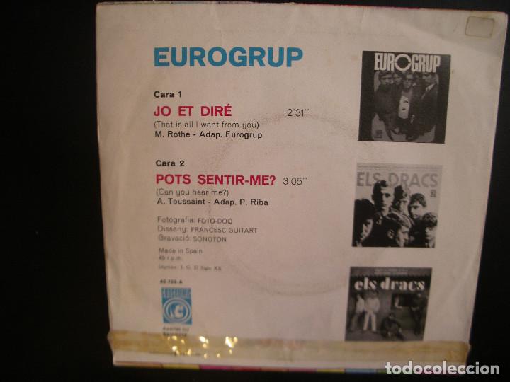 Discos de vinilo: EUROGRUP- JO ET DIRE. SINGLE. - Foto 2