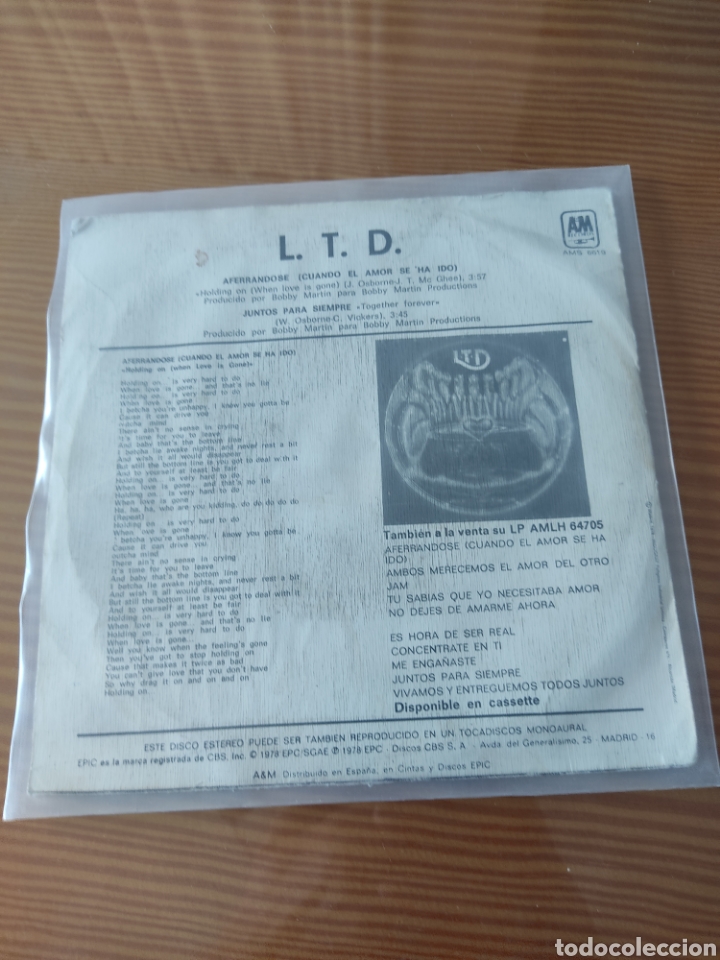 Discos de vinilo: Disco vinilo single L.T.D. - Foto 2