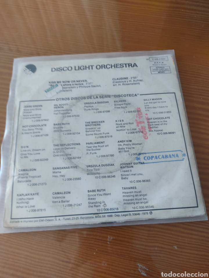 Discos de vinilo: Disco vinilo single DISCO LIGHT ORCHESTRA - Foto 2