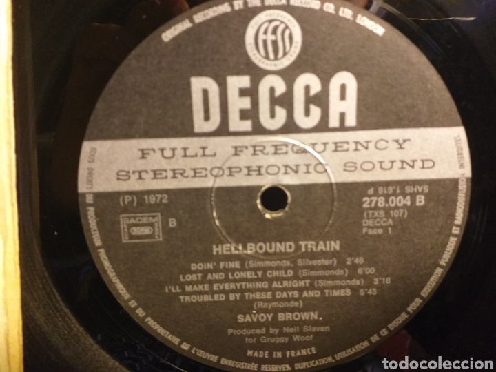 Discos de vinilo: SAVOY BROWN HELLBOUND TRAIN FRANCIA 1972 BLUES PROG - Foto 2