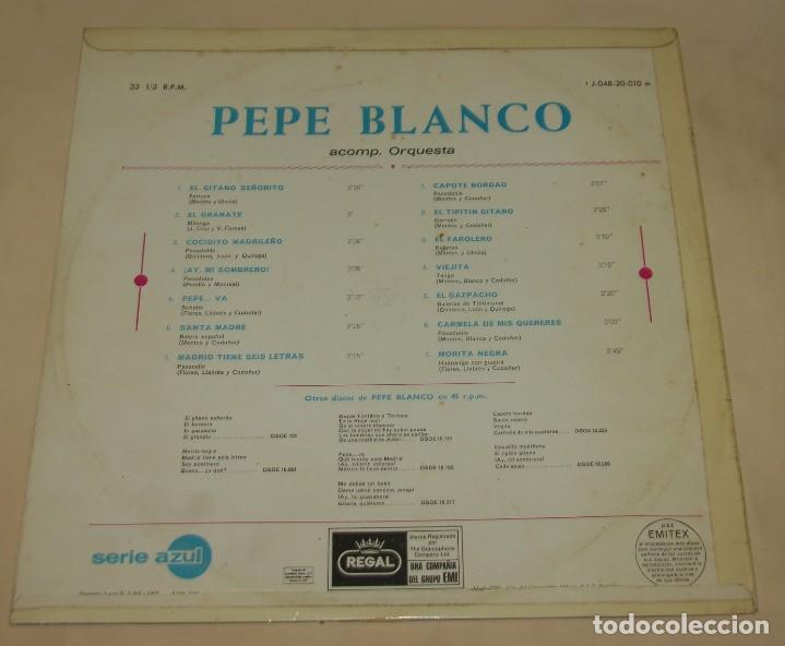 Discos de vinilo: PEPE BLANCO - EL GITANO SE&Ntilde;ORITO + 13 - EMI 1969 - Foto 2