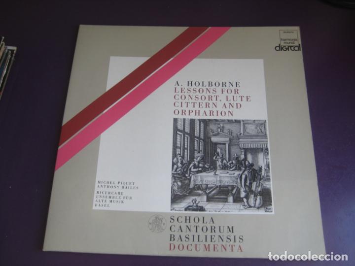 Discos de vinilo: A. Holborne - Lessons For Consort, Lute Cittern And Orpharion LP HARMONIA MUNDI 1983 - RENACIMIENTO
