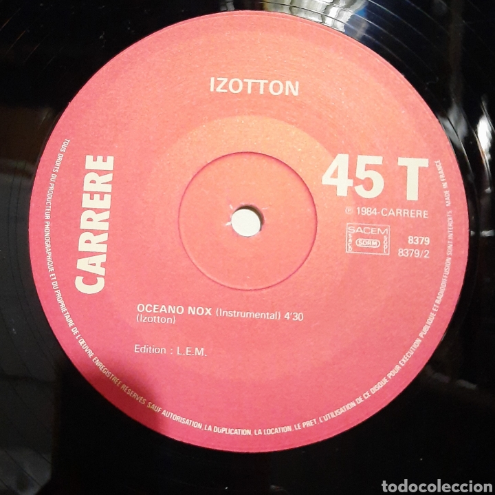Discos de vinilo: Izotton - Oc&eacute;ano nox - Foto 2