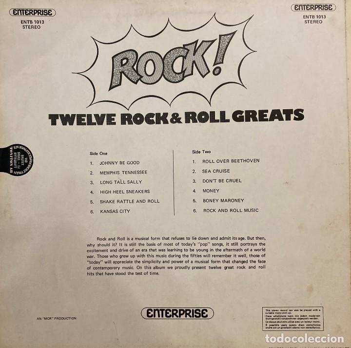 Discos de vinilo: ROCK . TWELVE ROCK & ROLL GREATS. DISCO LP 1973 - Foto 2