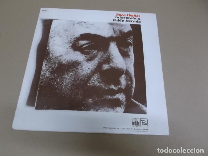Discos de vinilo: PACO IBA&Ntilde;EZ Y CUARTETO CEDRON (LP) INTERPRETA A PABLO NERUDA A&Ntilde;O &ndash; 1977 - Foto 1