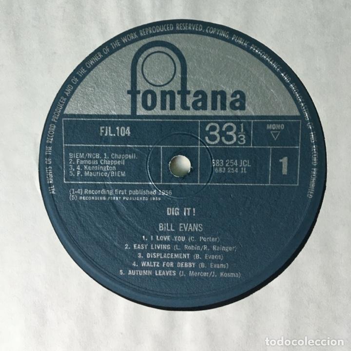 Discos de vinilo: Bill Evans &ndash; Dig It!, UK 1964 Fontana* - Foto 3