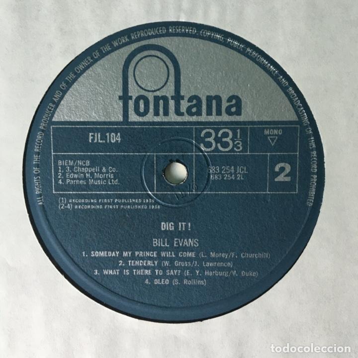 Discos de vinilo: Bill Evans &ndash; Dig It!, UK 1964 Fontana* - Foto 4