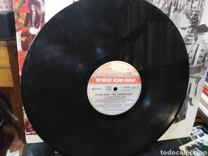 Discos de vinilo: ELTON JOHN-REG STRIKES BACK-LP, A&Ntilde;O 1988 - Foto 7