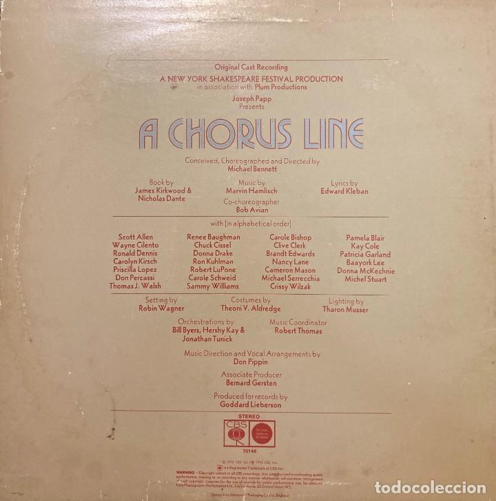 Discos de vinilo: A CHORUS LINE . DISCO LP 1975 INGLATERRA - Foto 2