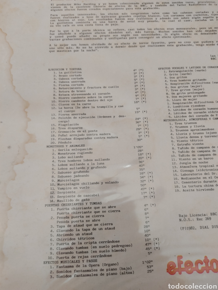 Discos de vinilo: Disco vinilo LP EFECTOS DE SONIDO - Foto 2