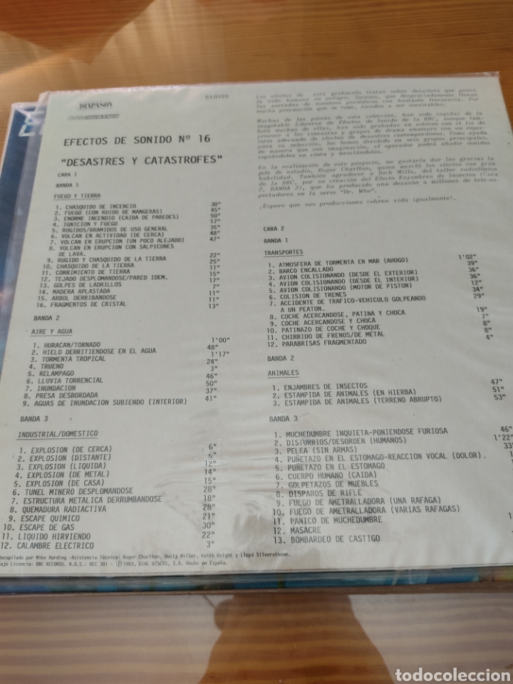 Discos de vinilo: Disco vinilo LP EFECTOS DE SONIDO - Foto 2