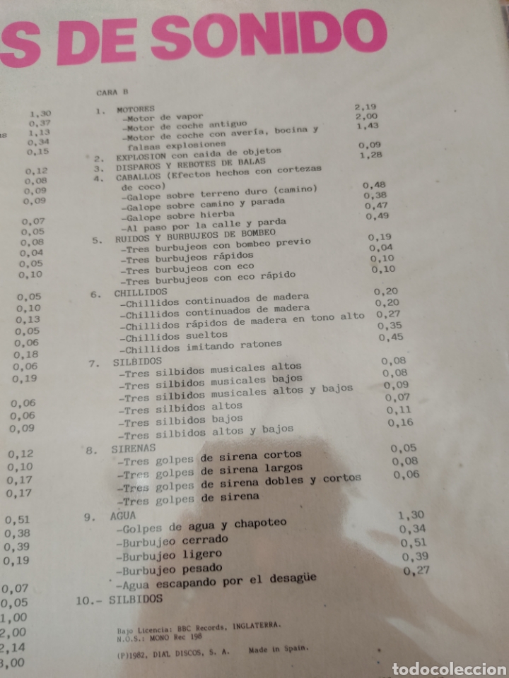 Discos de vinilo: Disco vinilo LP EFECTOS DE SONIDO - Foto 4