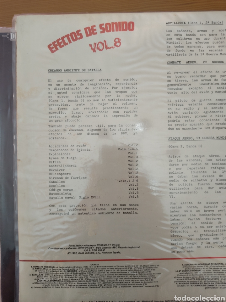 Discos de vinilo: Disco vinilo LP EFECTOS DE SONIDO - Foto 2