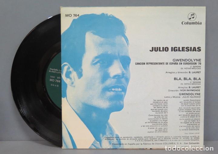 Discos de vinilo: SINGLE. JULIO IGLESIAS. GWENDOLINE - Foto 2