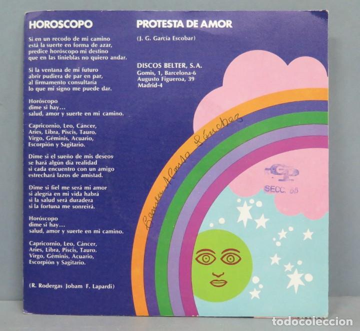 Discos de vinilo: SINGLE. HOROSCOPO. MANOLO ESCOBAR - Foto 2